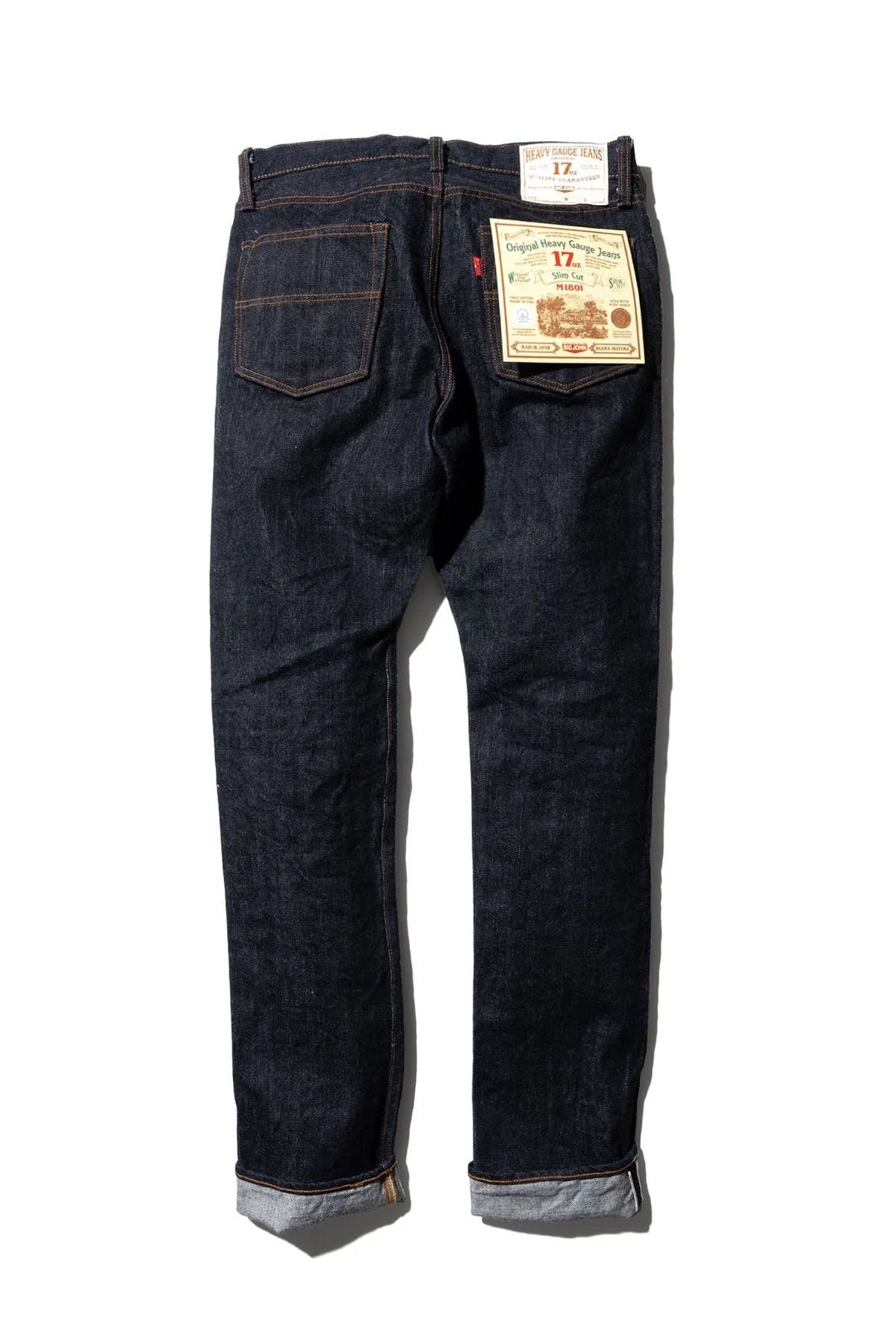 Big John (M1801) 17oz Slim Cut - One Wash Denim Jean