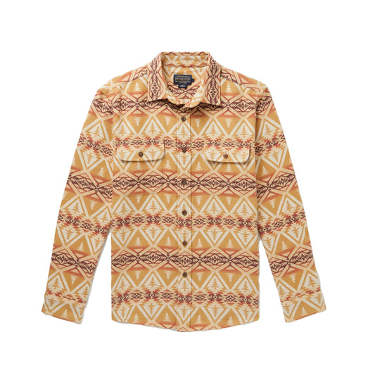 Pendleton Beach Shack Shirt - Tan/Brown Cedar Bluff - SALE