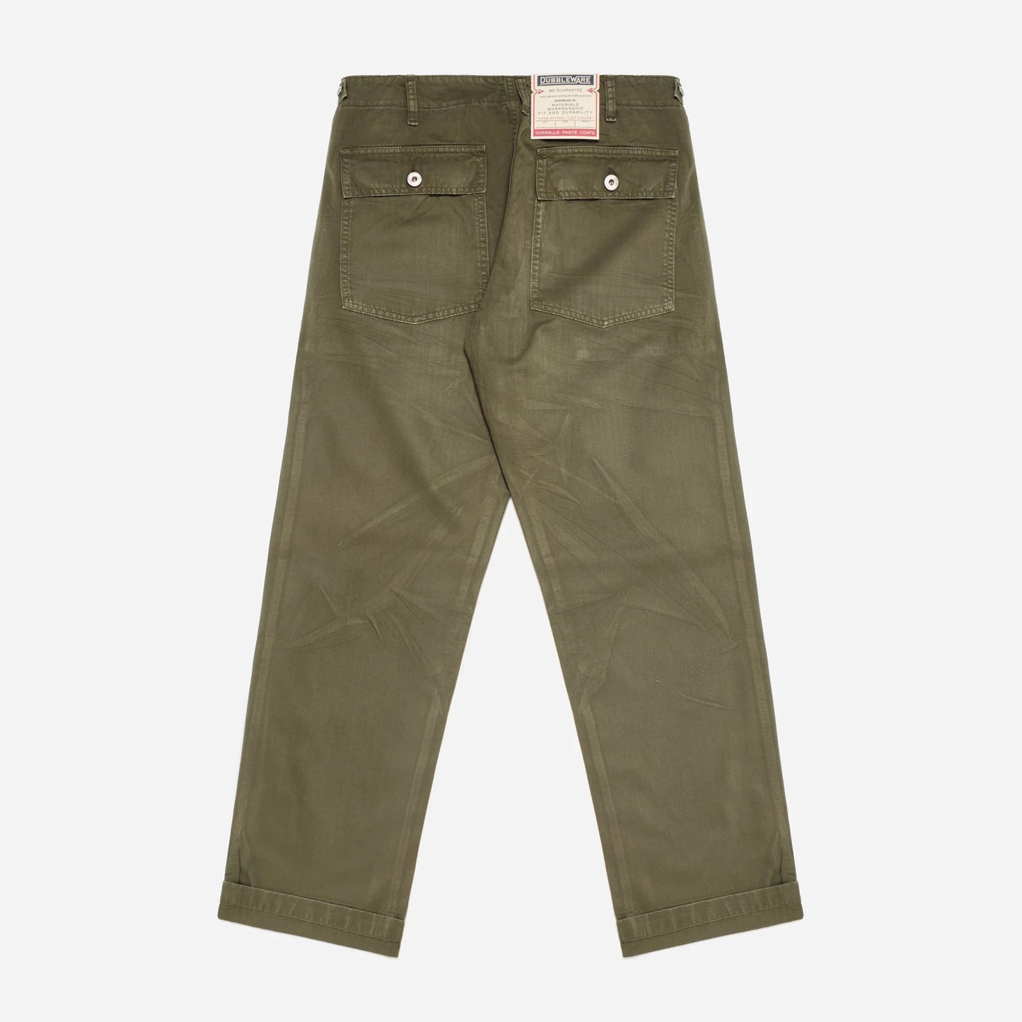 Dubbleware Herringbone Fatigue Pants - Military Green