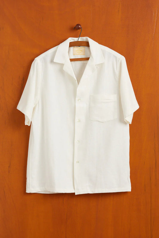 Portuguese Flannel Pique Shirt - White