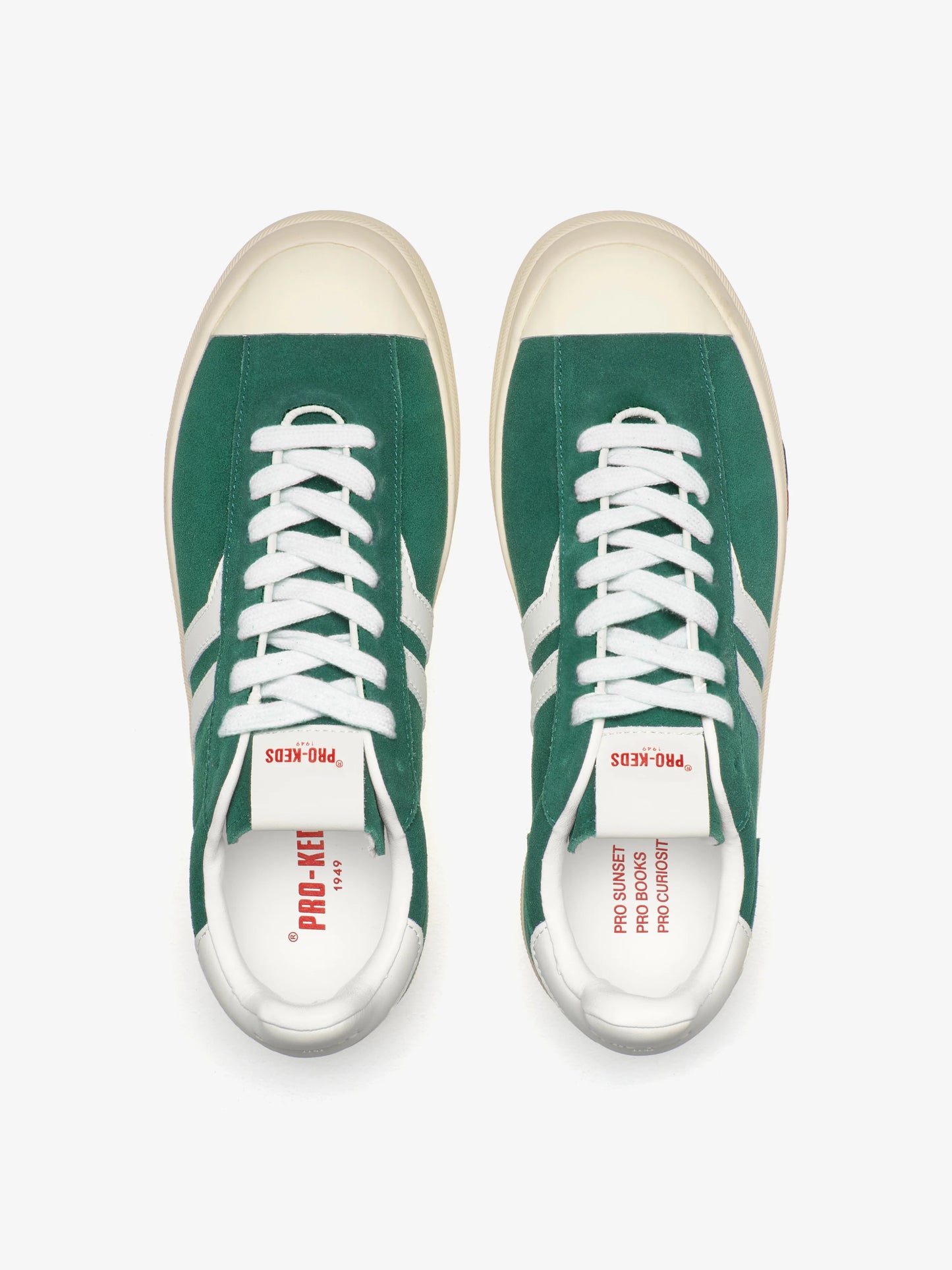 Pro Keds Court Ace Bottle Green and White Sneaker