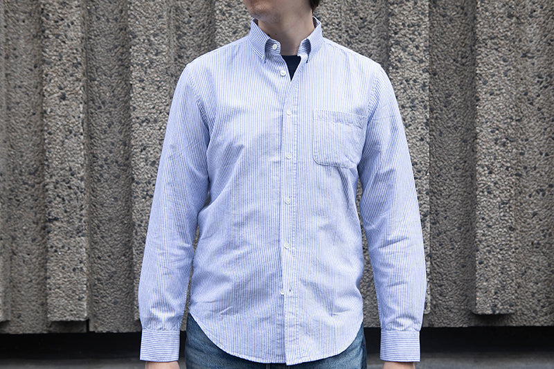 Portuguese Flannel Belavista Shirt - Blue Stripe