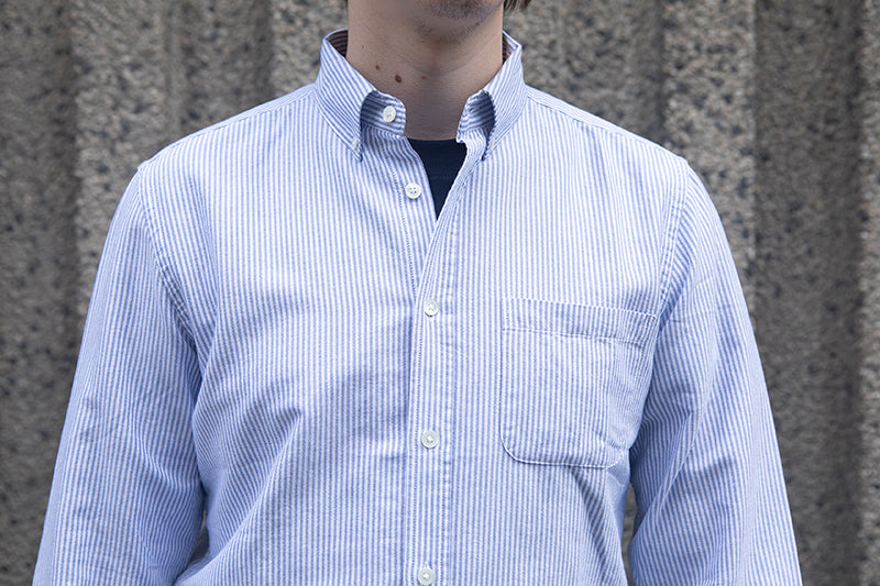 Portuguese Flannel Belavista Shirt - Blue Stripe