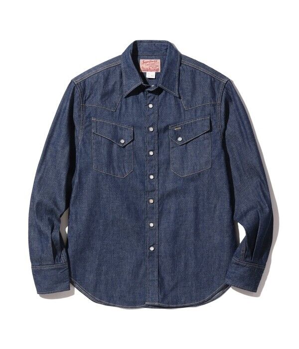 Sugar Cane - Blue Denim Western Shirt
