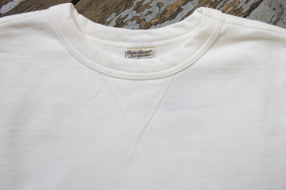 Buzz Rickson White Single-V Needle Sweatshirt