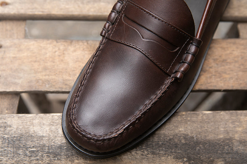 G.H.Bass Weejuns Larson Penny Loafer - Chocolate Pull Up Leather