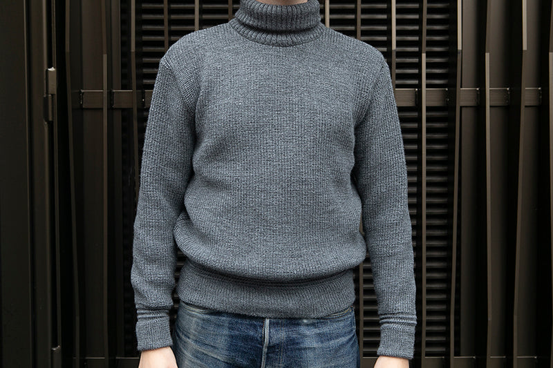 Heimat U-Boat Roll Neck Sweater - Battleship Grey