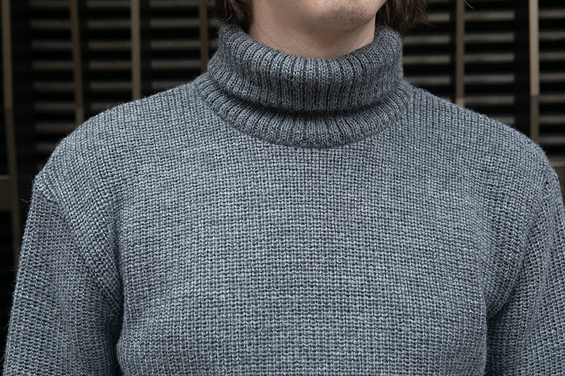 Heimat U-Boat Roll Neck Sweater - Battleship Grey