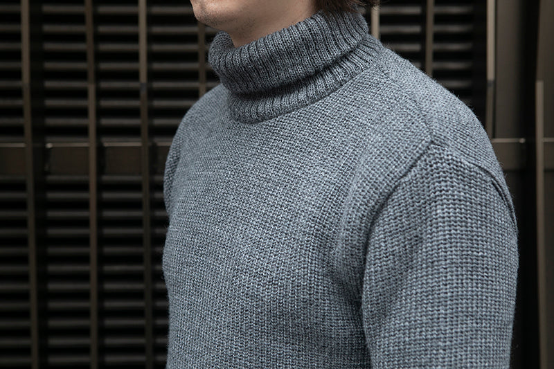 Heimat U-Boat Roll Neck Sweater - Battleship Grey