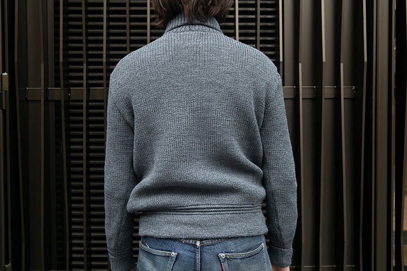 Heimat U-Boat Roll Neck Sweater - Battleship Grey