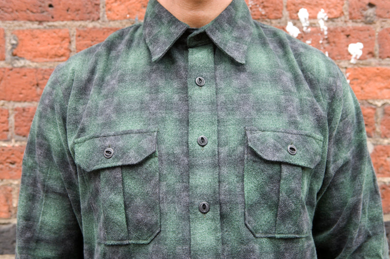 Indigofera ‘Walton’ Printed Cotton Check Green - SALE 35% OFF
