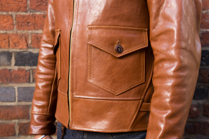 Bill Kelso Cadet Badalassi Leather Jacket - Russett