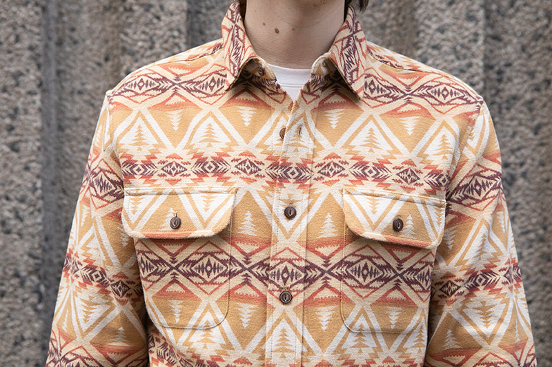 Pendleton Beach Shack Shirt - Tan/Brown Cedar Bluff - SALE