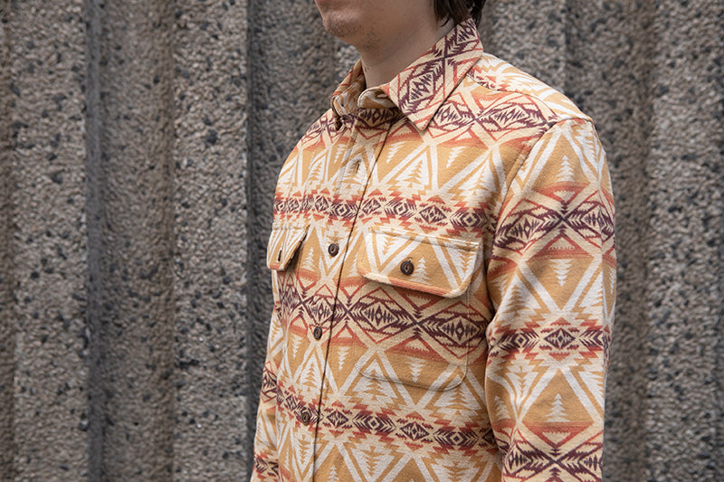 Pendleton Beach Shack Shirt - Tan/Brown Cedar Bluff - SALE