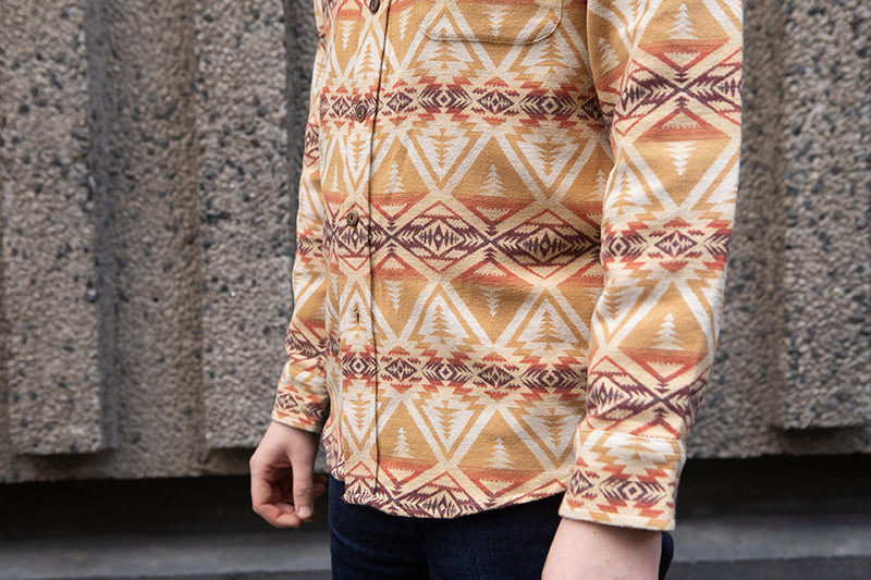 Pendleton Beach Shack Shirt - Tan/Brown Cedar Bluff - SALE