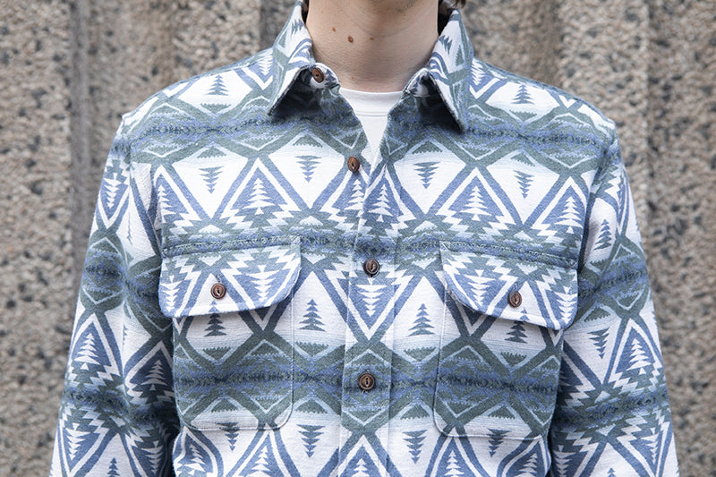 Pendleton Beach Shack Shirt - Green/Blue Cedar Bluff - SALE