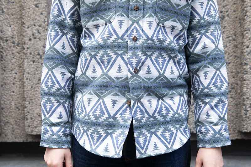 Pendleton Beach Shack Shirt - Green/Blue Cedar Bluff - SALE