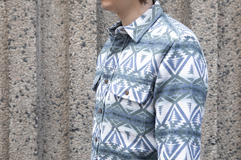 Pendleton Beach Shack Shirt - Green/Blue Cedar Bluff - SALE