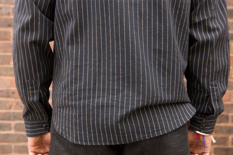 Indigofera ‘Fogerty’ Black Wabash Stripe Shirt - SALE 35% OFF