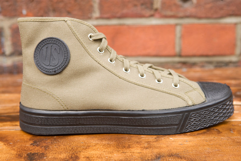 US Rubber Co High Top Sneaker - Military