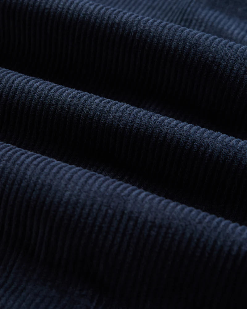 Portuguese Flannel Button Down Cord Shirt - Navy