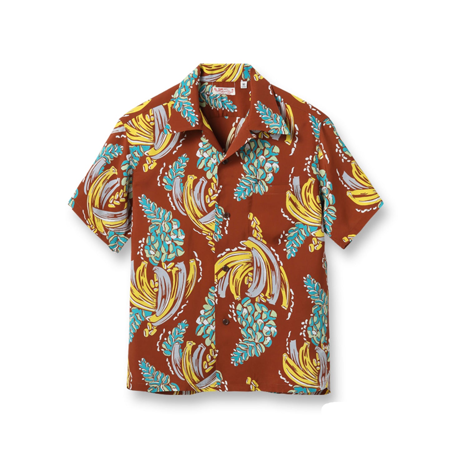 Sun Surf Hawaiian Shirt “Banana Harvest” Brown
