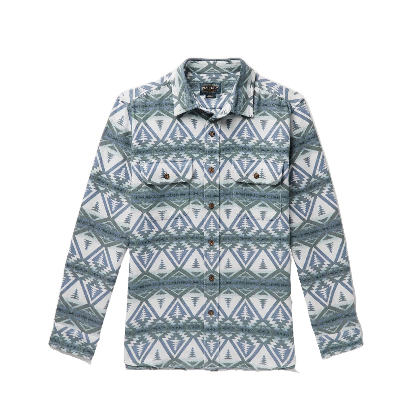 Pendleton Beach Shack Shirt - Green/Blue Cedar Bluff - SALE