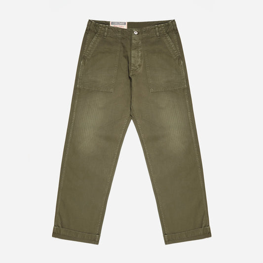 Dubbleware Herringbone Fatigue Pants - Military Green