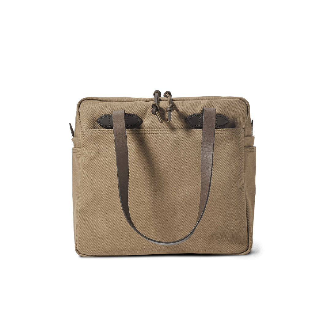 Filson Rugged Twill Tote Bag With Zipper - Sepia
