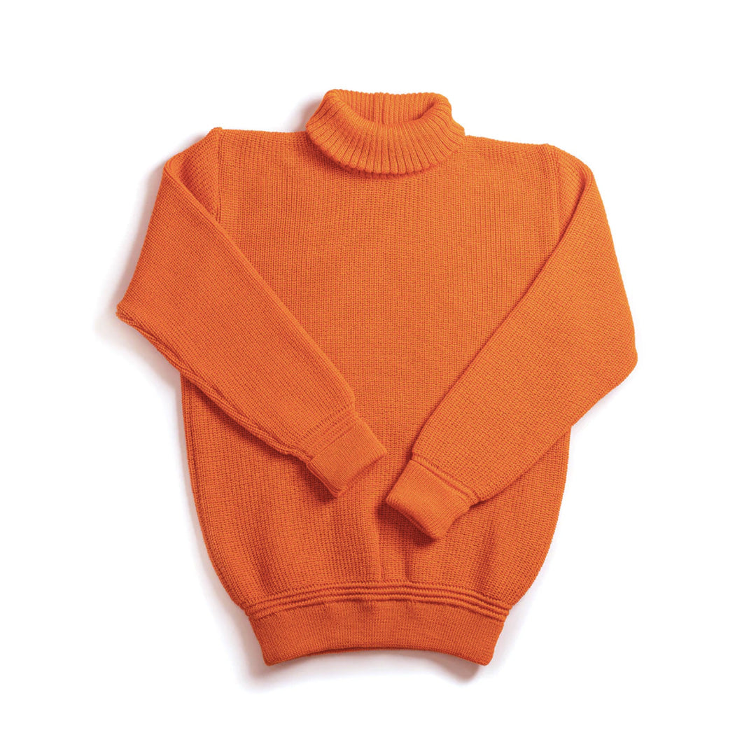 Heimat U Boat Roll Neck Sweater - Rescue Orange