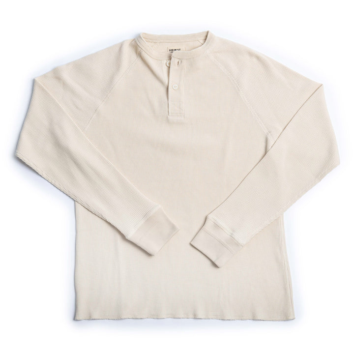 Heimat Cotton Henley T-Shirt - Seashell