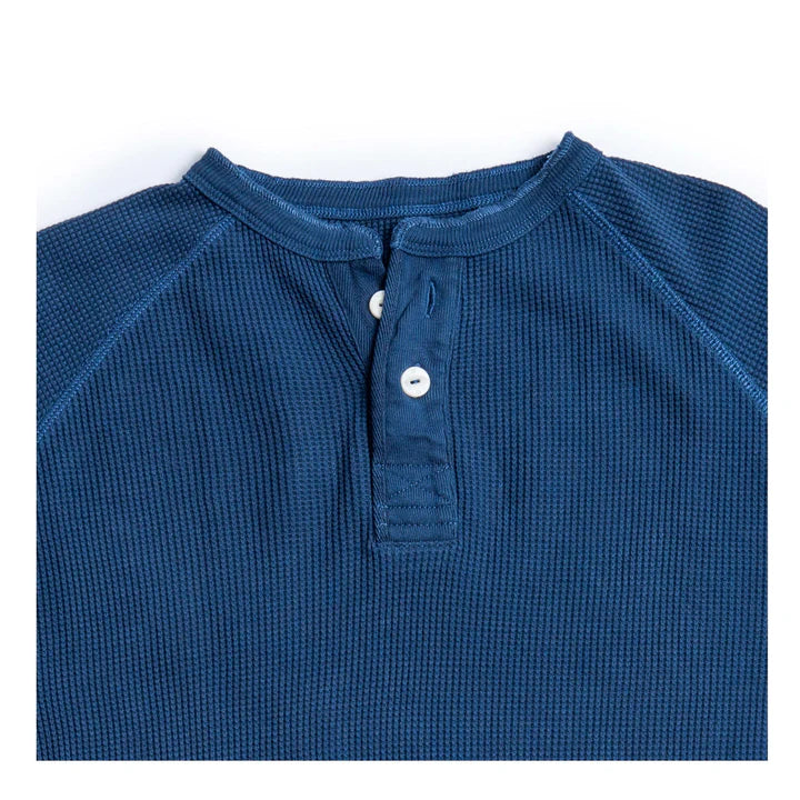 Heimat Cotton Henley T-Shirt - Ink