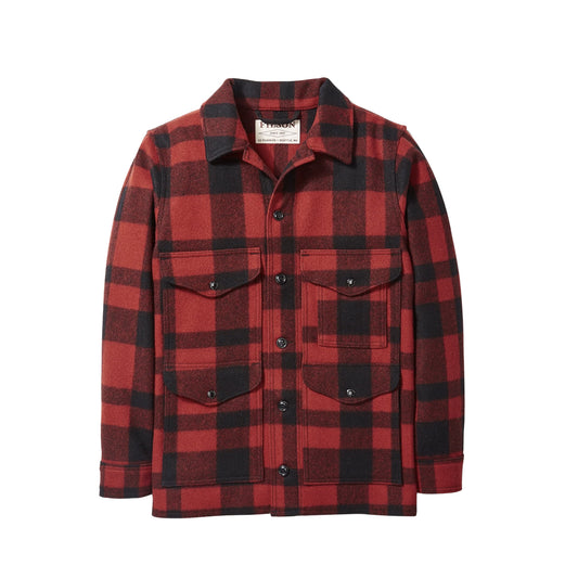 Filson Mackinaw Wool Cruiser Jacket - Red and Black