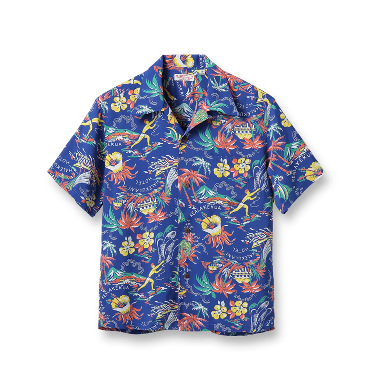 Sun Surf Hawaiian Shirt “Halekulani” Navy