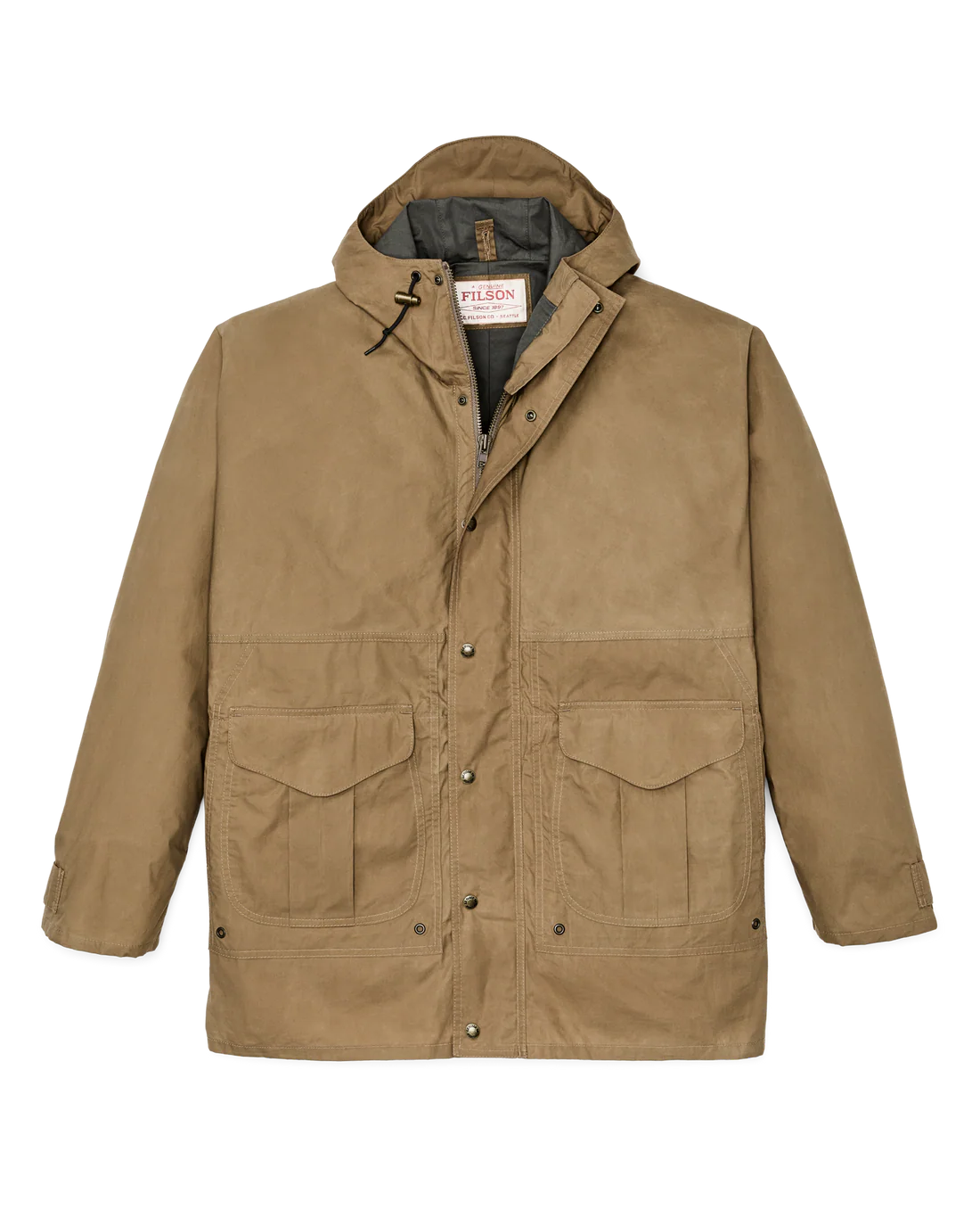 Filson Dry Wax Omack Coat - Dark Beige