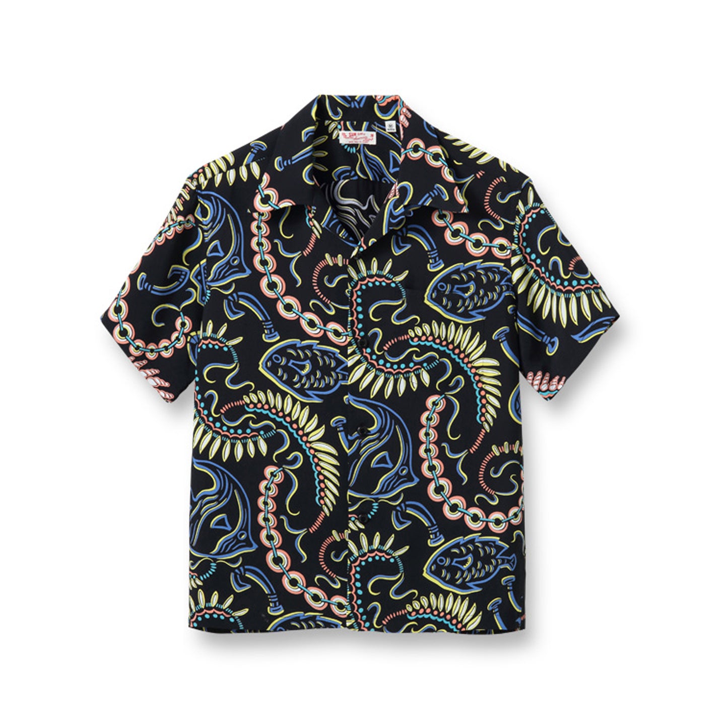 Sun Surf Hawaiian Shirt “Paradise Pictograph” Black
