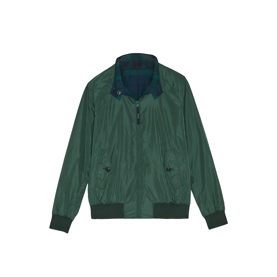 Baracuta G9 Reversible Nylon Green/Black Watch Tartan