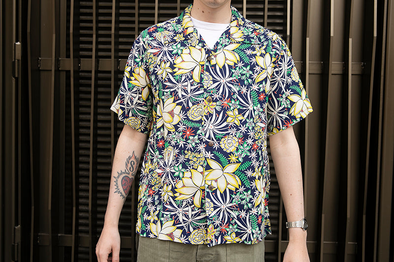 Sun Surf Hawaiian Shirt “Leilani” Navy