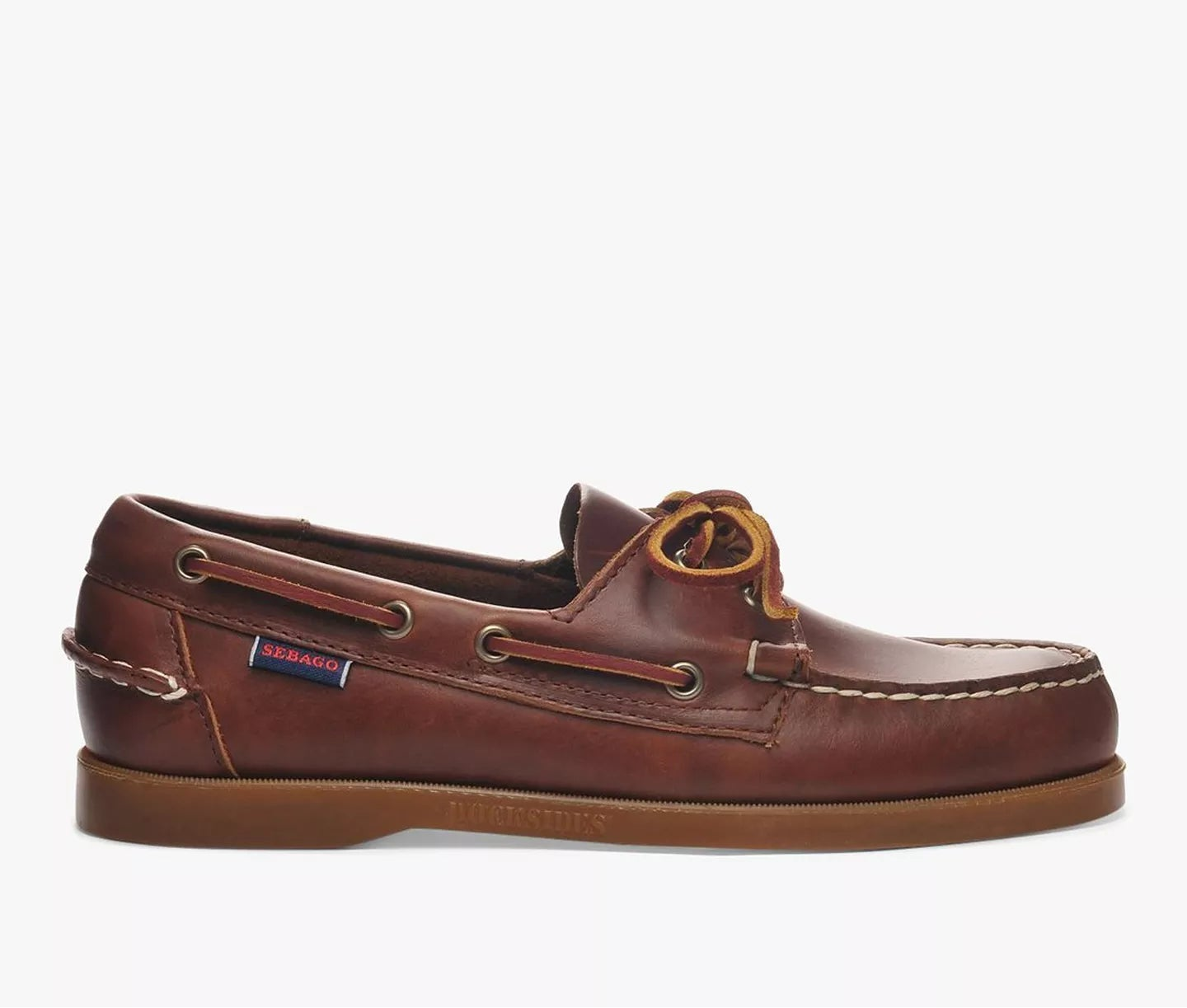 Sebago Docksides Portland Leather Boat Shoe Waxed - Brown Honey