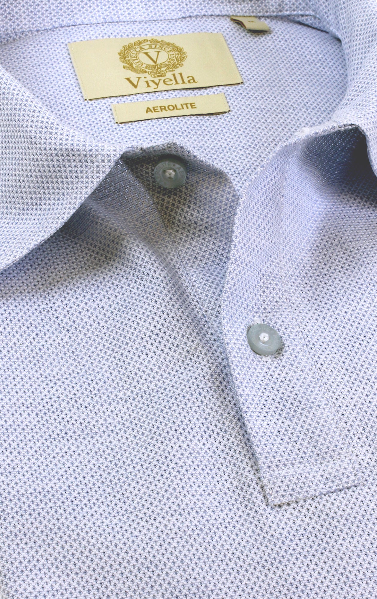 Viyella Aerolite Cotton Polo Shirt - Sky Blue