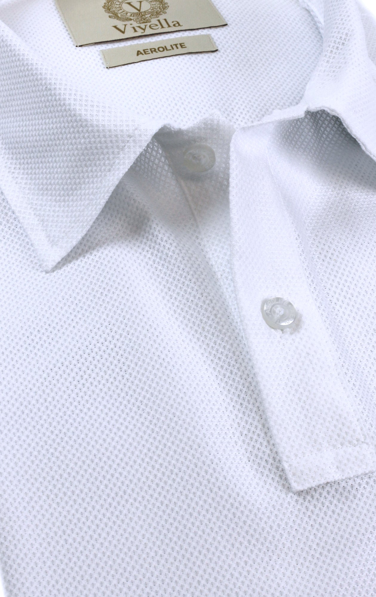 Viyella Aerolite Cotton Polo Shirt - White