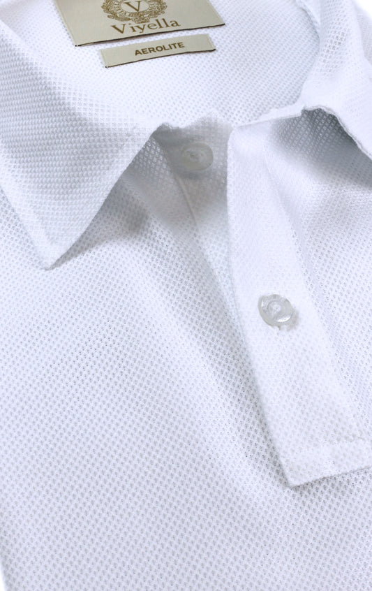 Viyella Aerolite Cotton Polo Shirt - White