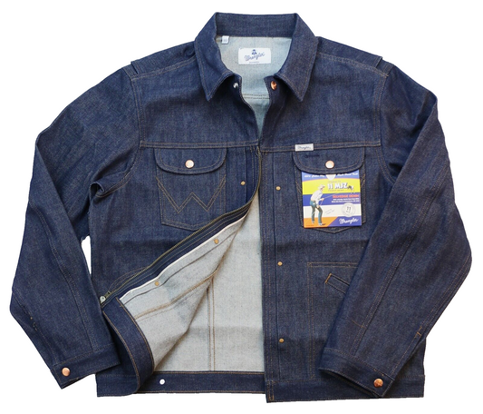 Wrangler Jean Jacket Indigo Raw Japanese Selvedge Broken Twill