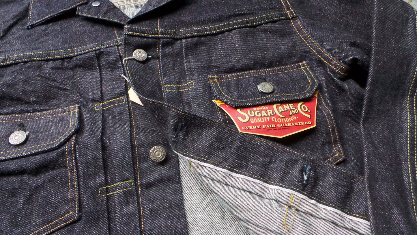 Sugar Cane 1953 "Type II" Red Selvedge Denim Jacket - One Wash