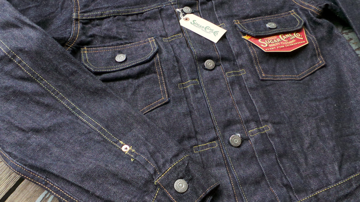 Sugar Cane 1953 "Type II" Red Selvedge Denim Jacket - One Wash