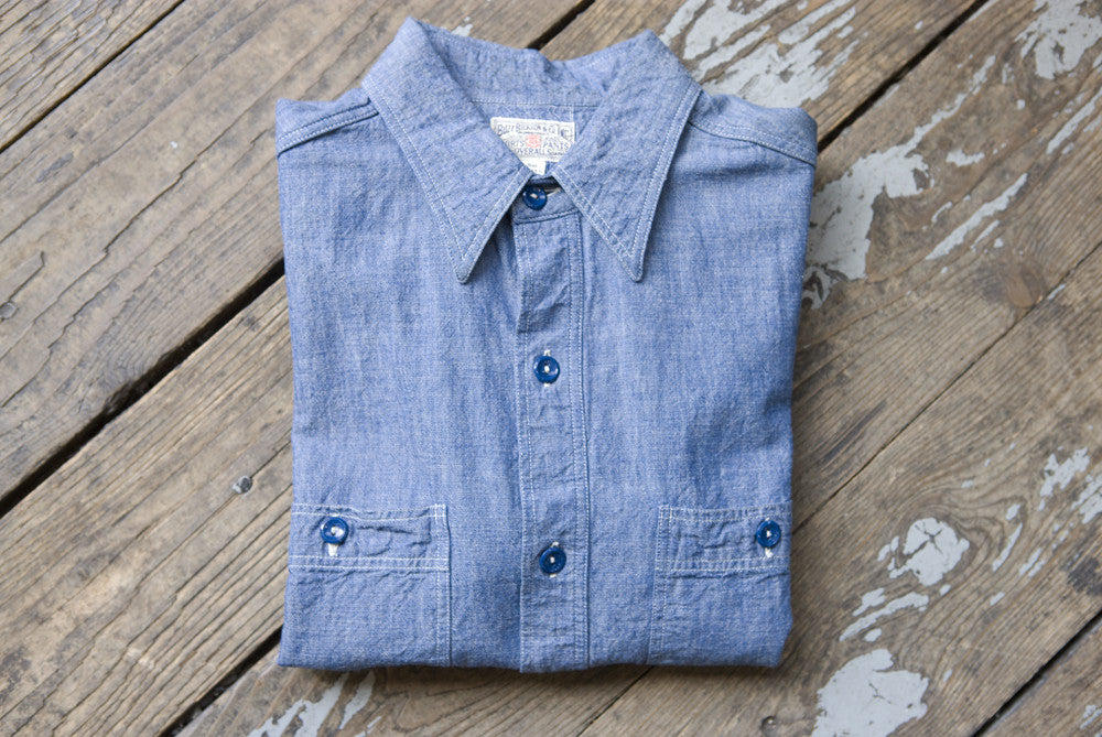 Buzz Rickson Blue Chambray Shirt | American Classics London