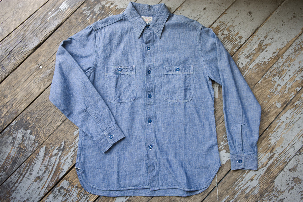 Buzz Rickson Blue Chambray Shirt | American Classics London