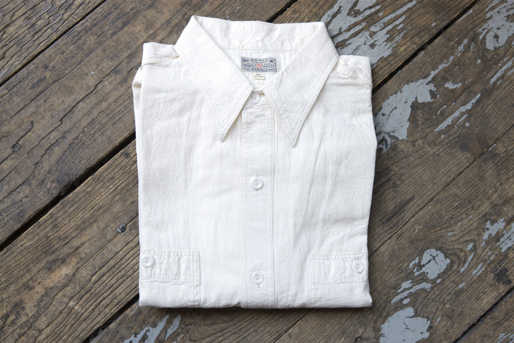 Buzz Rickson White Chambray Shirt | American Classics London