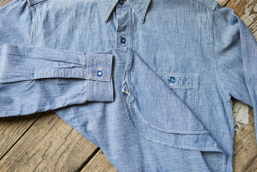 Buzz Rickson Blue Chambray Shirt | American Classics London