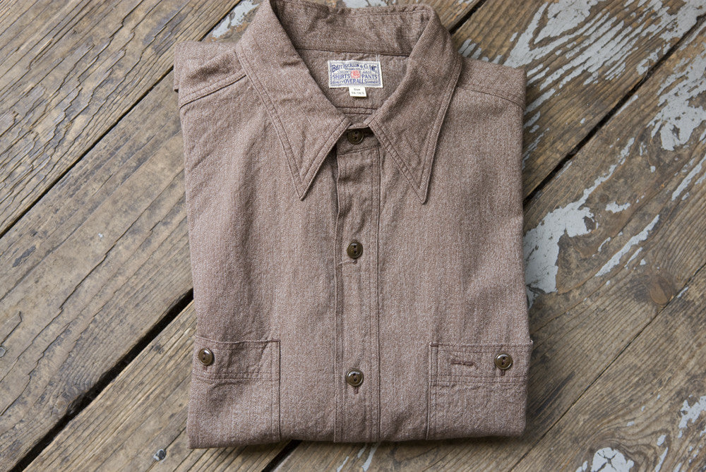 Buzz Rickson Brown Moc-Twist Shirt | American Classics